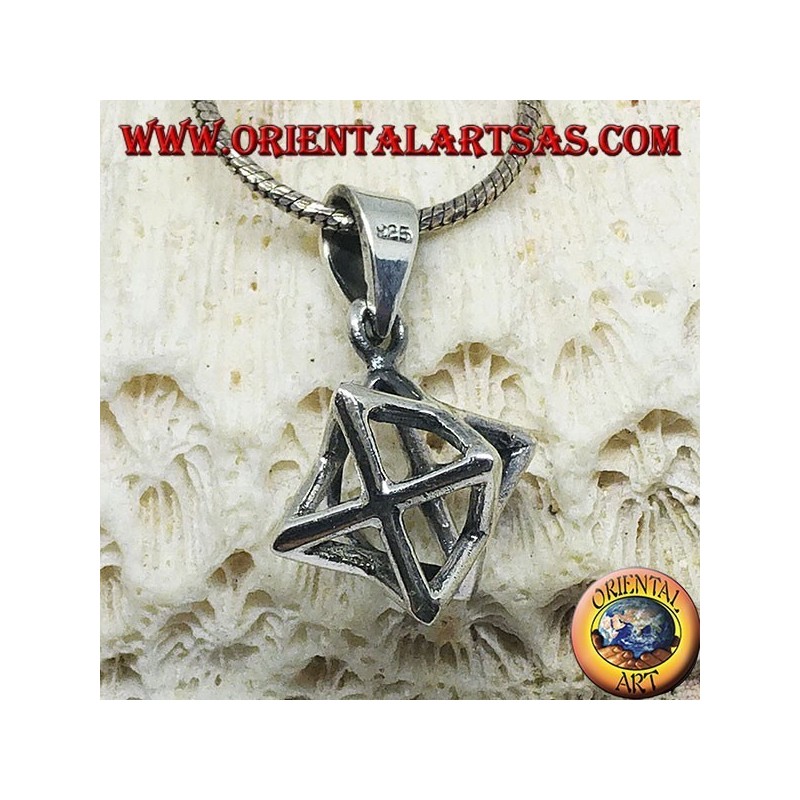 Silver pendant of Merkaba Mer-Ka-Ba