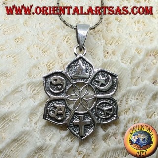 Pendentif en argent, de toutes les religions. "Interfaith"