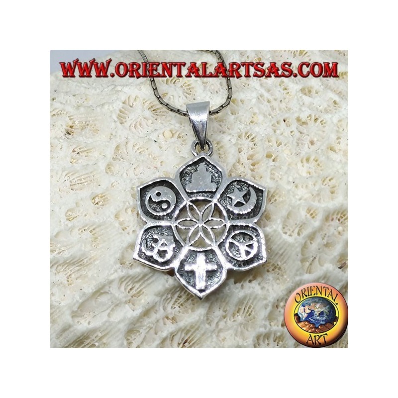 Silver pendant, of all faiths. "Interfaith"