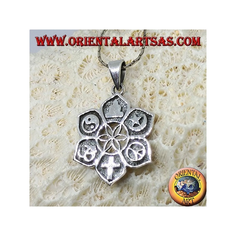 Pendentif en argent, de toutes les religions. "Interfaith"