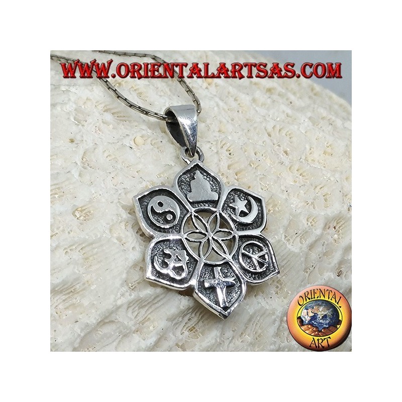 Silver pendant, of all faiths. "Interfaith"