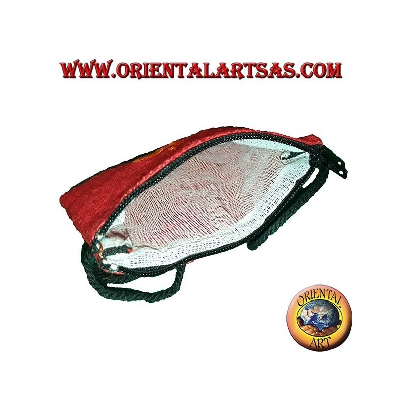 Bolso de cáñamo con bandolera con dibujo bordado (varios colores)