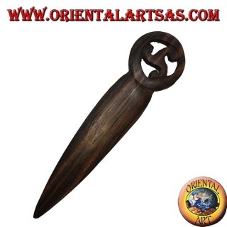 Papiermesser aus Ebenholz in verschiedenen Mustern, 17 cm