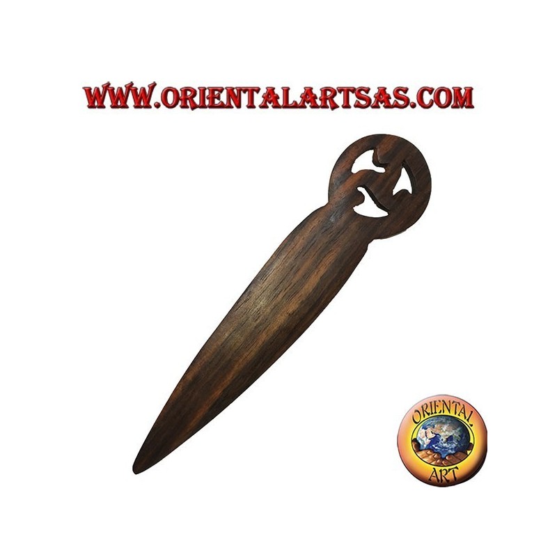 Papiermesser aus Ebenholz in verschiedenen Mustern, 17 cm