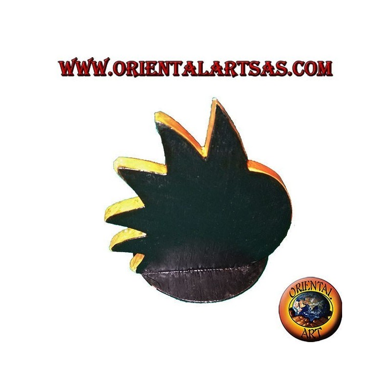 Burning sun and moon incense in hand painted pine wood