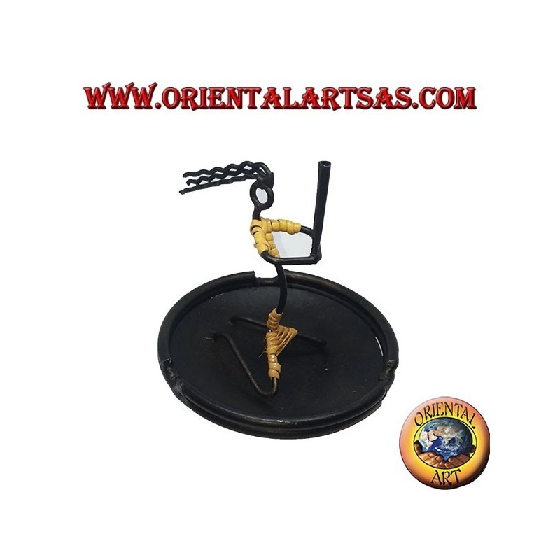 Brucia incenso, posacenere in ferro battuto, la spaccata