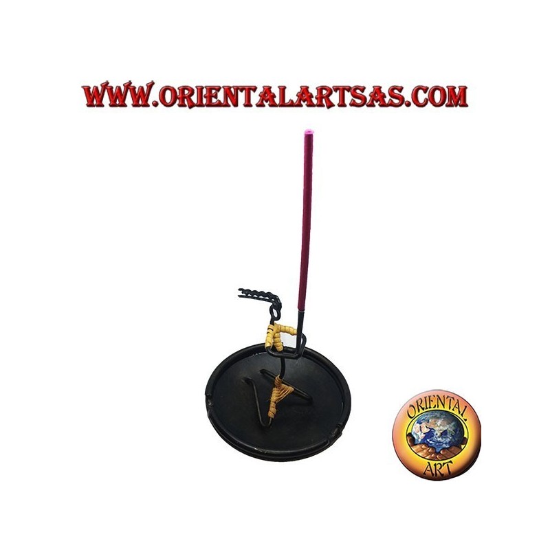 Brucia incenso, posacenere in ferro battuto, la spaccata