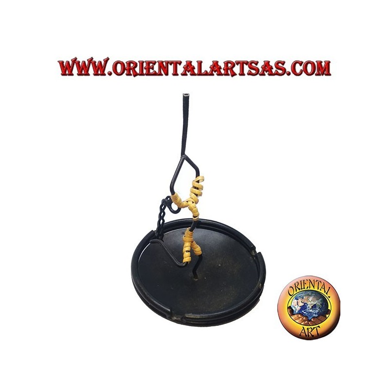 Burning incense, wrought iron ashtray, the dancer