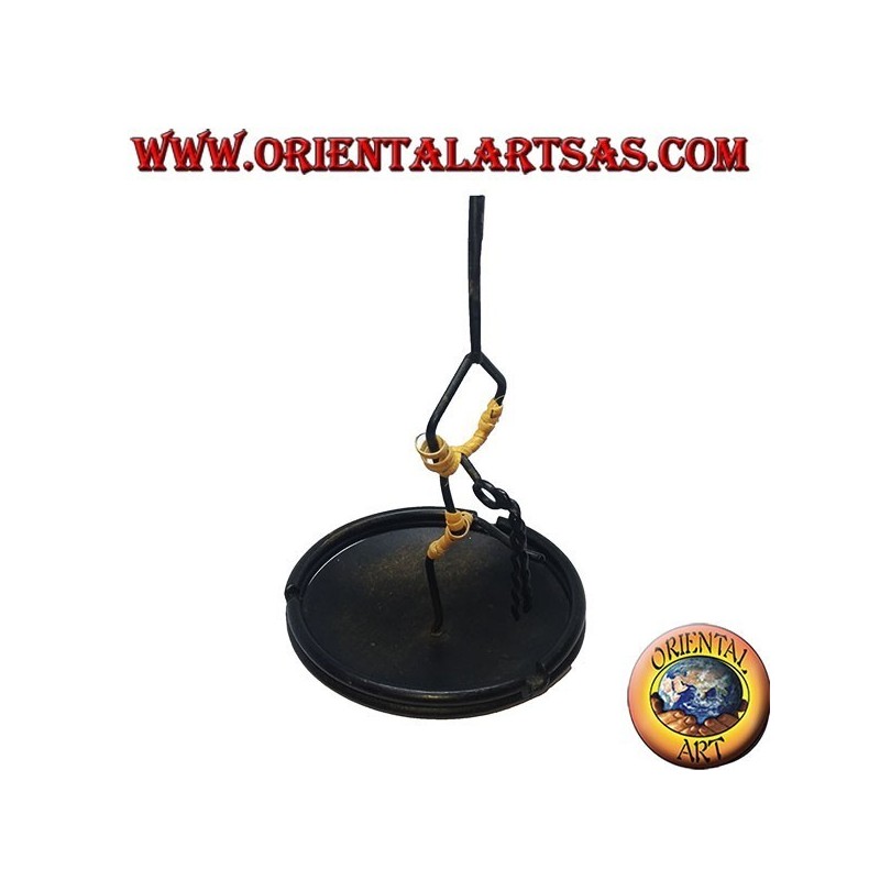 Burning incense, wrought iron ashtray, the dancer