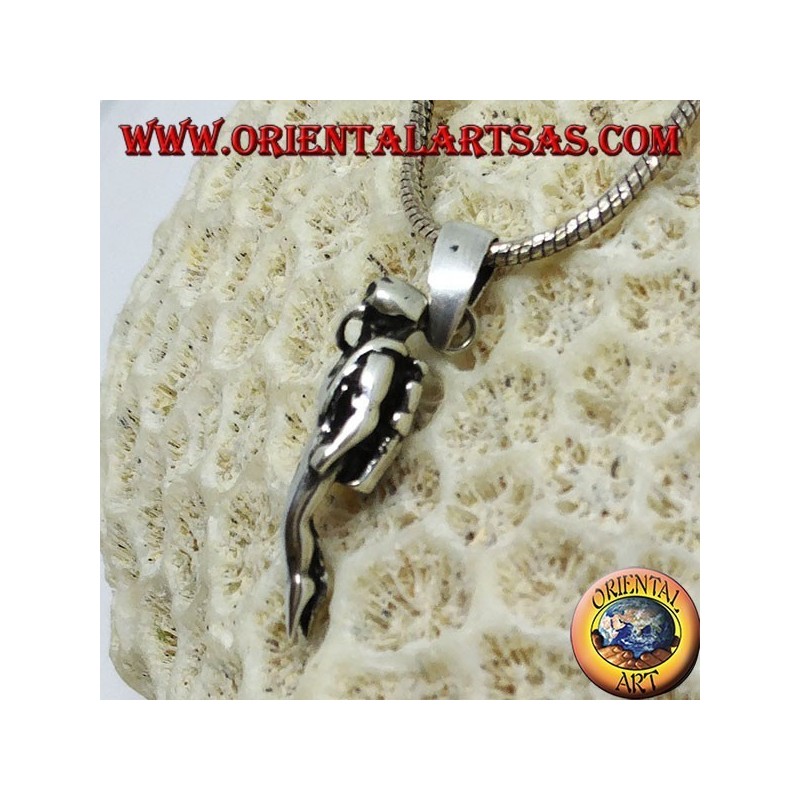 Pendentif en argent du plongeur