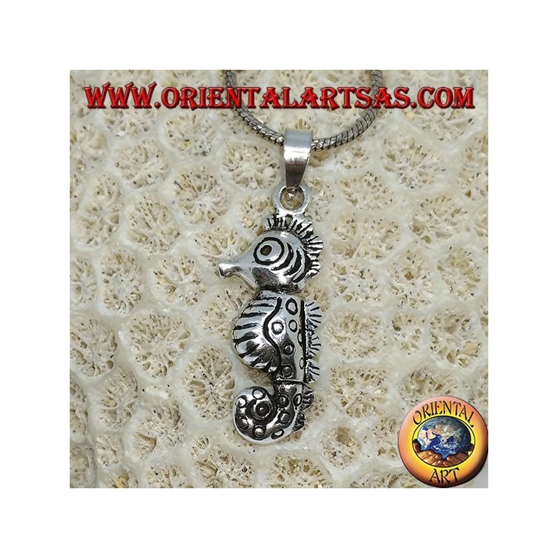 Pendentif hippocampe en argent 925