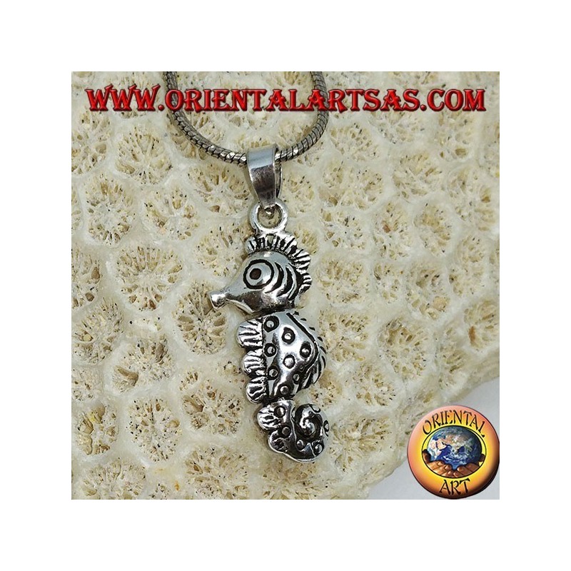 Pendentif hippocampe en argent 925