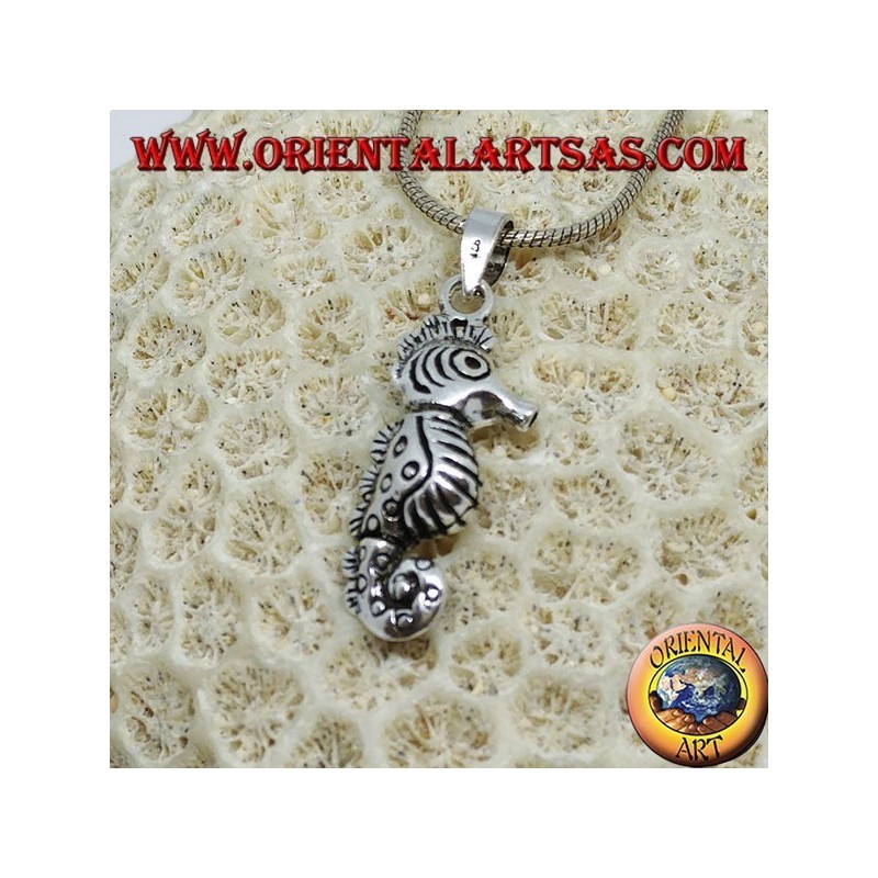 Silberner Anhänger Hippocampus Seahorse