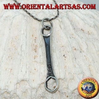 Pendentif en argent, porte-clés hexagonal mécanique