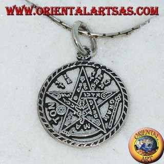 Colgante de plata, pentagrama de Tetragrammaton (pequeño)