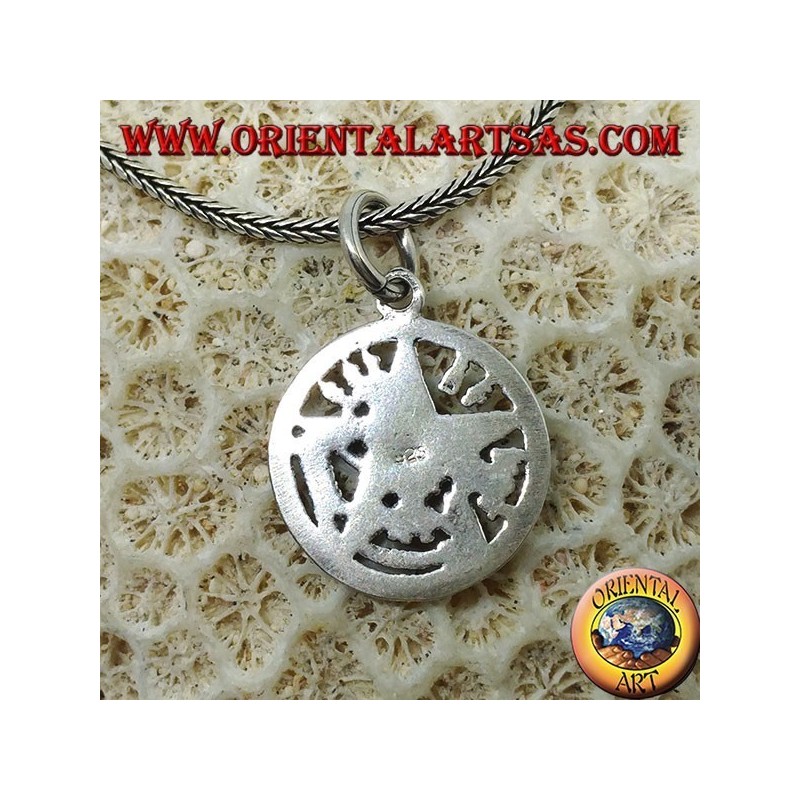 Pendentif en argent, pentagramme de tétragramme (petit)