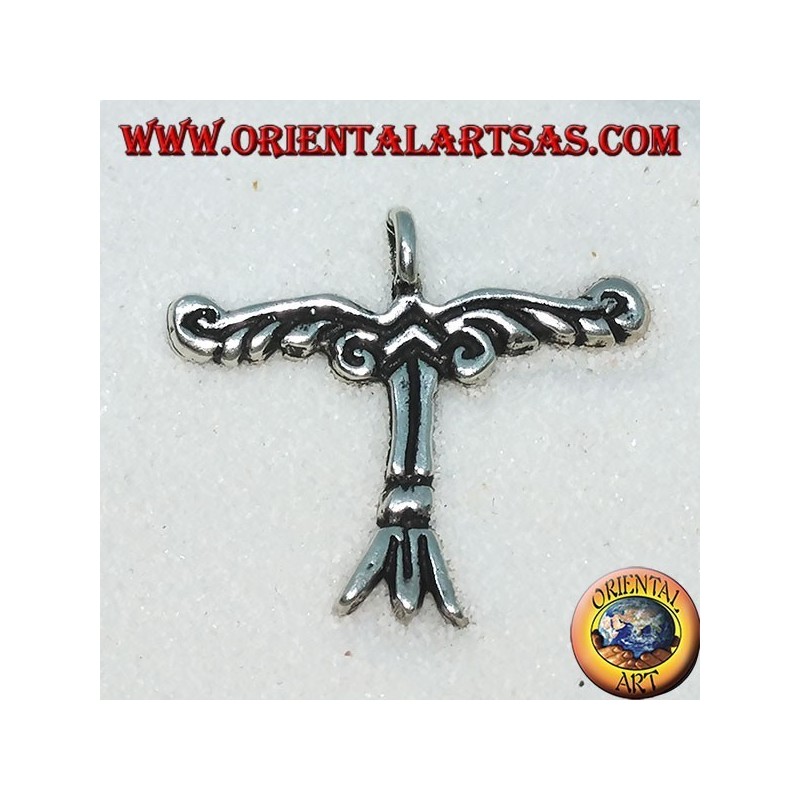 Pendentif en argent, Irminsul est un symbole du ciel, de la terre et du monde souterrain.