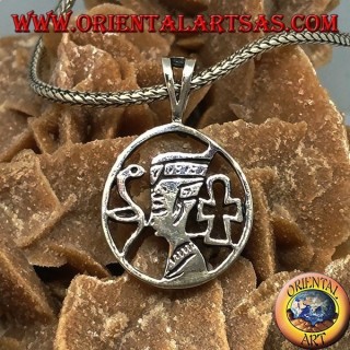 Pendentif en argent Néfertiti la reine égyptienne de la dix-huitième dynastie