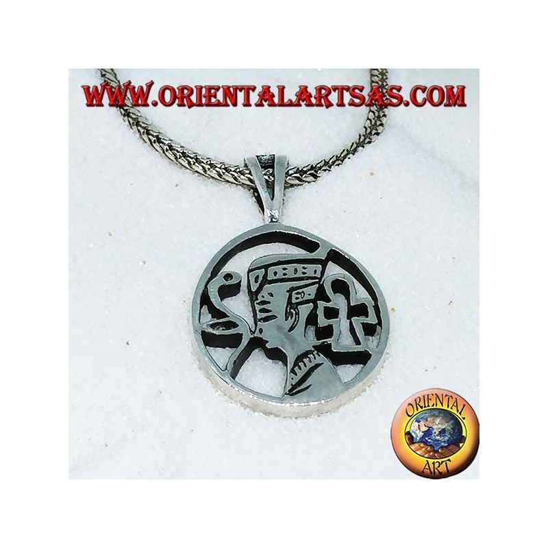 Silver pendant Nefertiti the Egyptian queen of the eighteenth dynasty