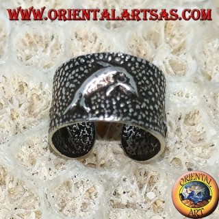 Ear Cuff in argento, delfino