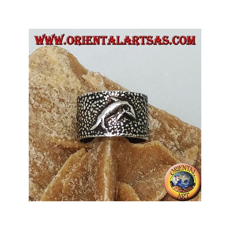 Ear Cuff in silver, dolphin