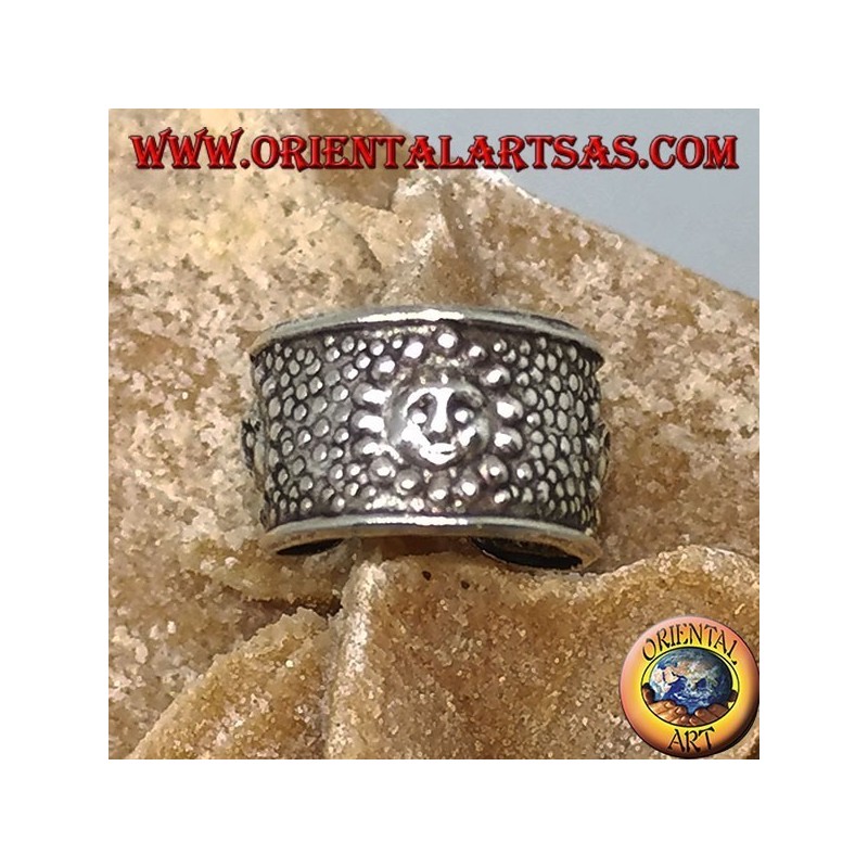 Ear Cuff in argento a fascia , sole