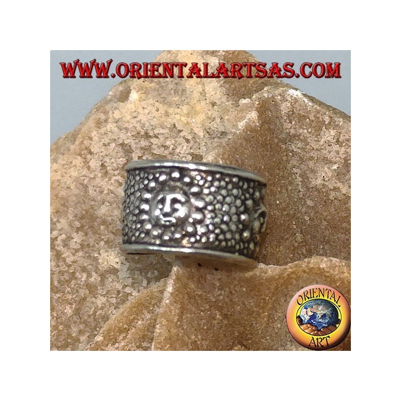 Ear Cuff in argento a fascia , sole