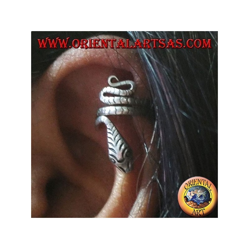 Ear Cuff in argento serpente