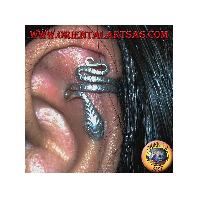 Ear Cuff in argento serpente