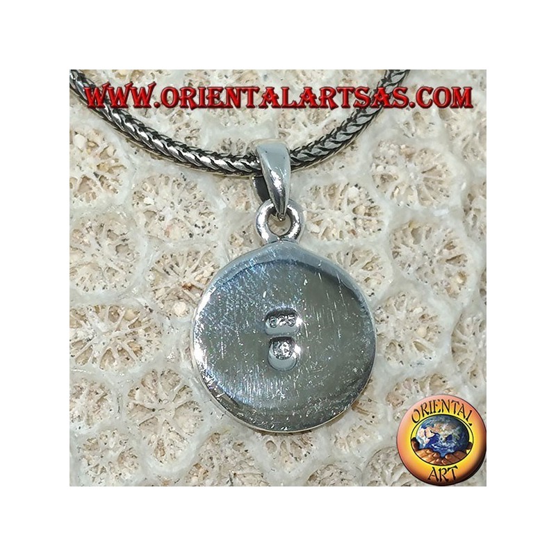 Pendentif médaille en argent avec étoile en relief de David