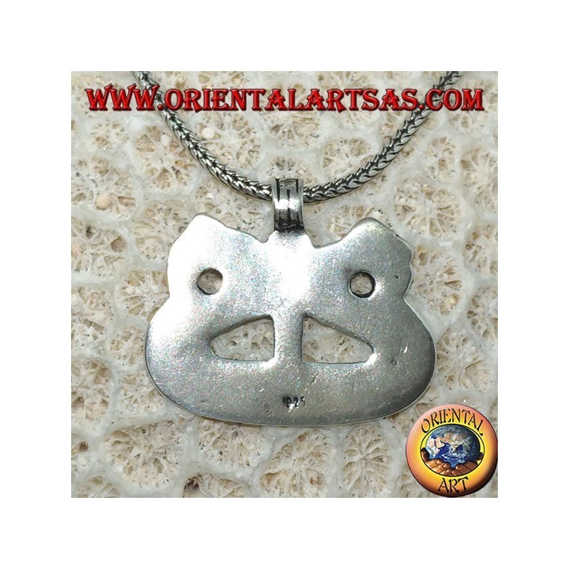 Pendant in silver ship with Viking Drakkar dragons