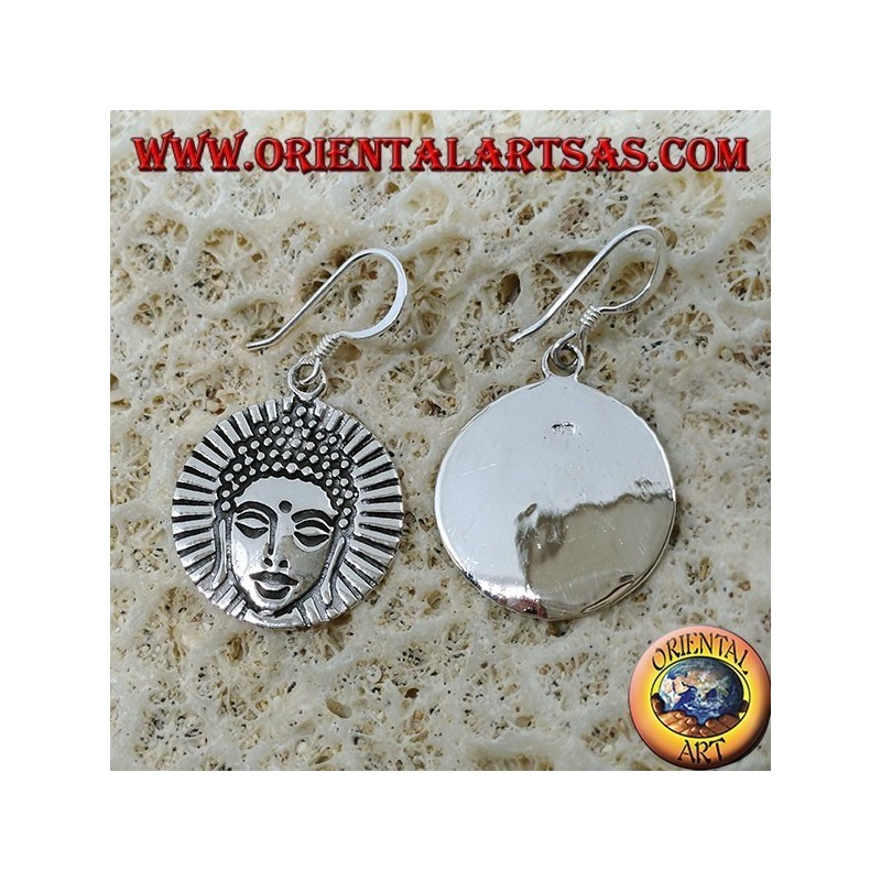 Orecchini in argento faccia di Buddha