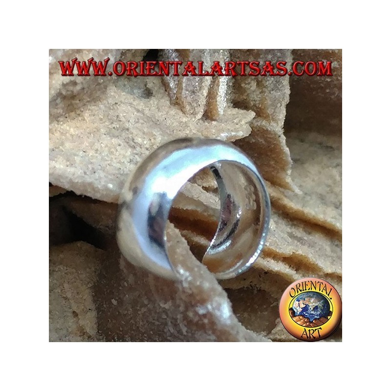 Ear Cuff Earring in silver with smooth rounded band