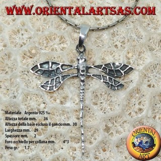 Ciondolo in argento Libellula grande