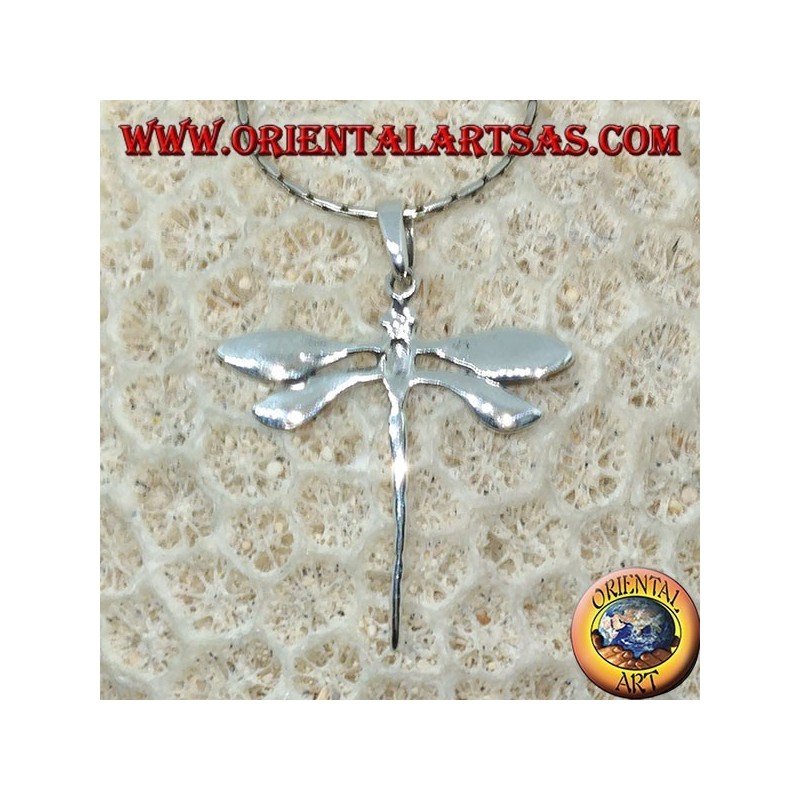 Colgante de plata libélula grande