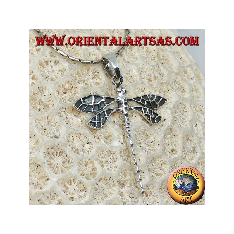 Ciondolo in argento Libellula grande