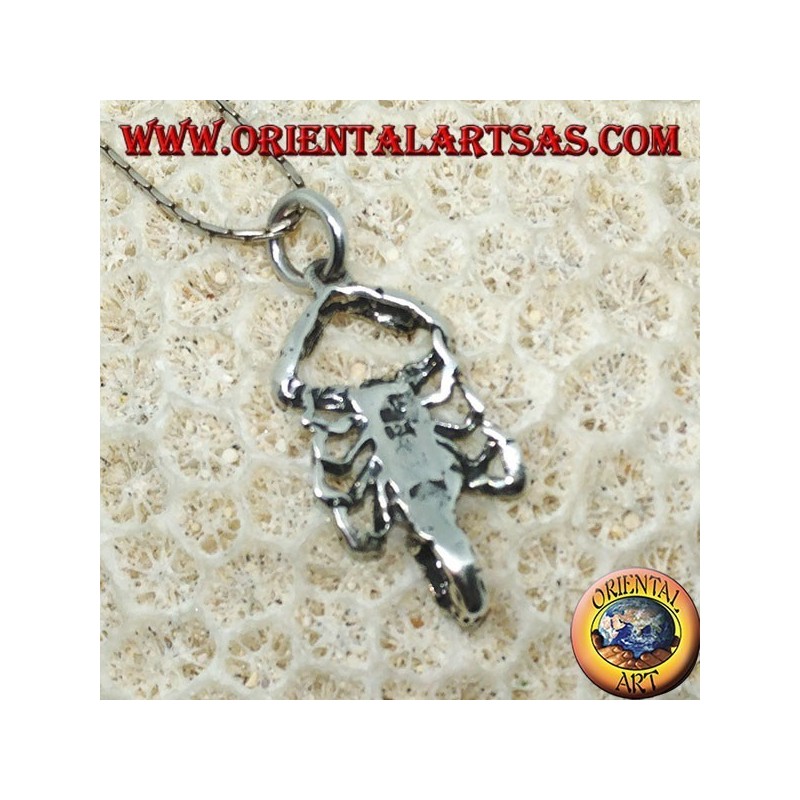 Silver pendant, scorpion with turquoise on the body