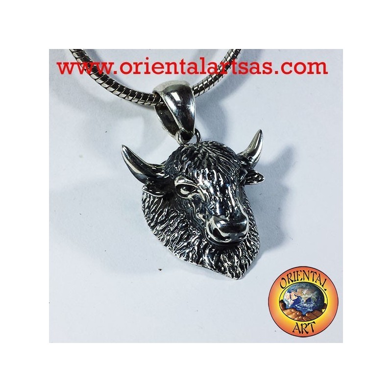 Silber Anhänger Bisons