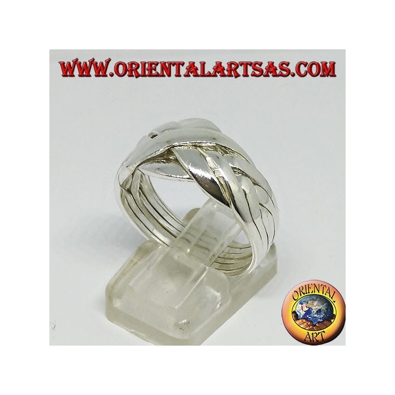 Anillo de la fe turca en plata de seis hilos.