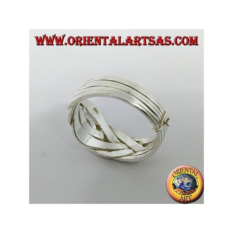 Anello puzzle fede turca in argento a  sei fili