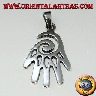 Pendentif en argent avec spirale