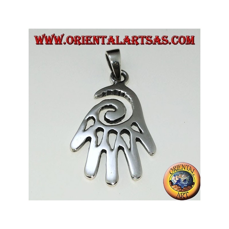 Pendentif en argent avec spirale