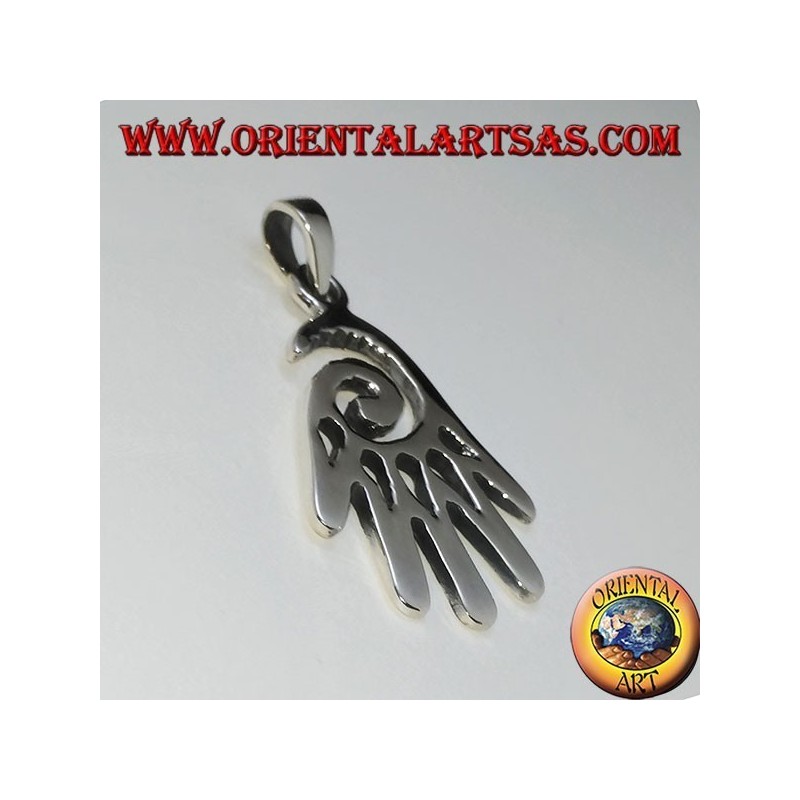 Pendentif en argent avec spirale