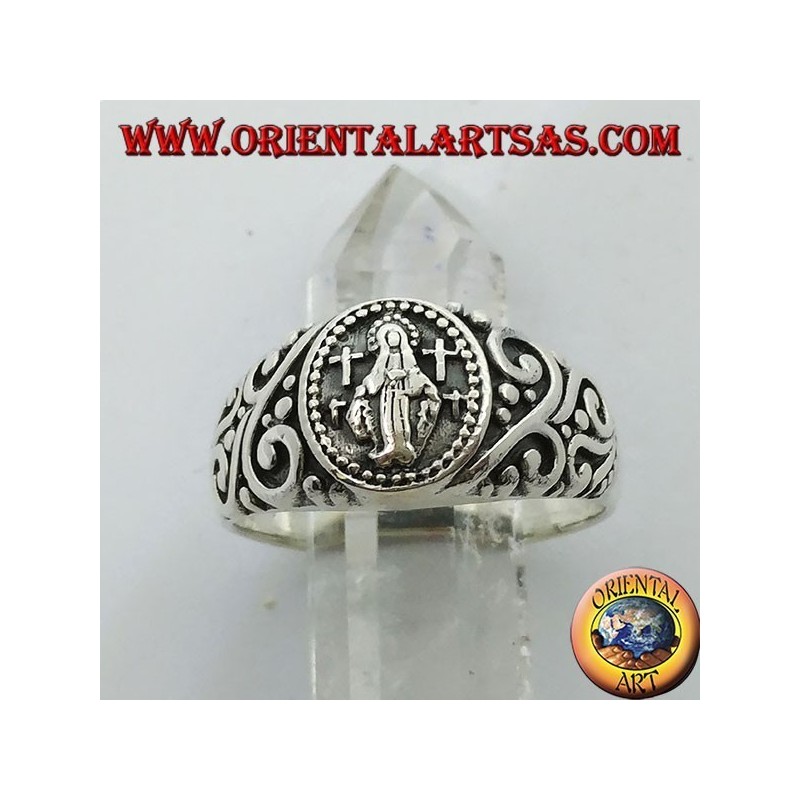 Anello in argento della  Madonna Miracolosa
