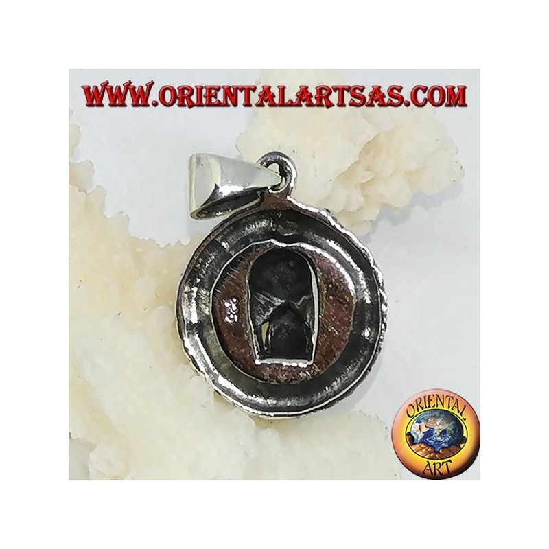 Colgante de plata, dragón de Ouroboros Uroboro con calavera