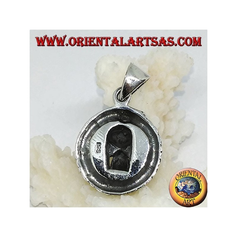 Silberanhänger, Ouroboros Uroboro Drache mit Totenkopf