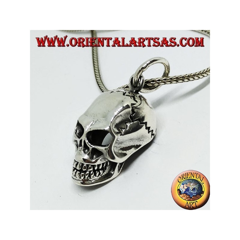 Pendentif en argent en forme de crâne, homo sapiens