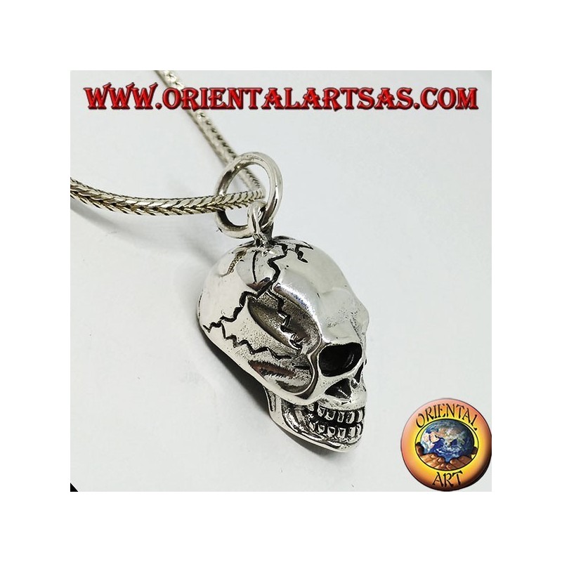 Pendentif en argent en forme de crâne, homo sapiens