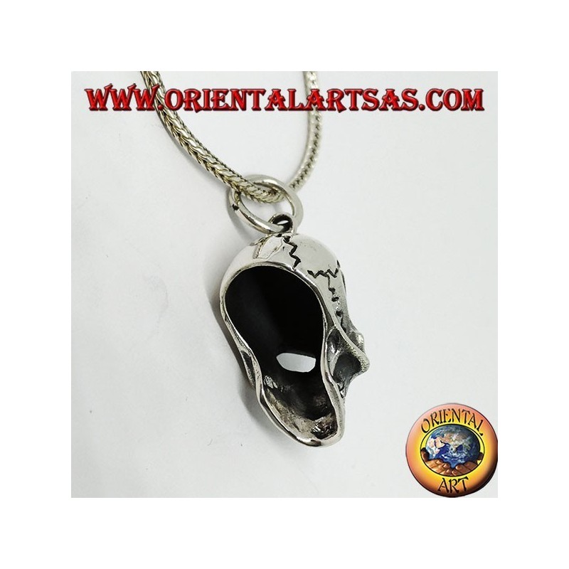 Pendentif en argent en forme de crâne, homo sapiens