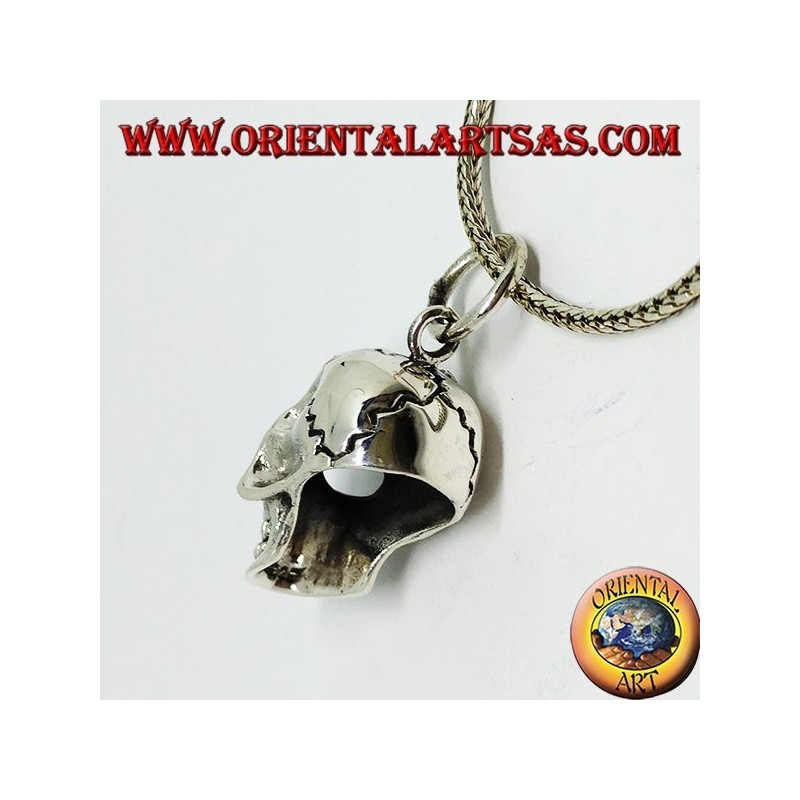 Colgante de plata con forma de calavera, homo sapiens.